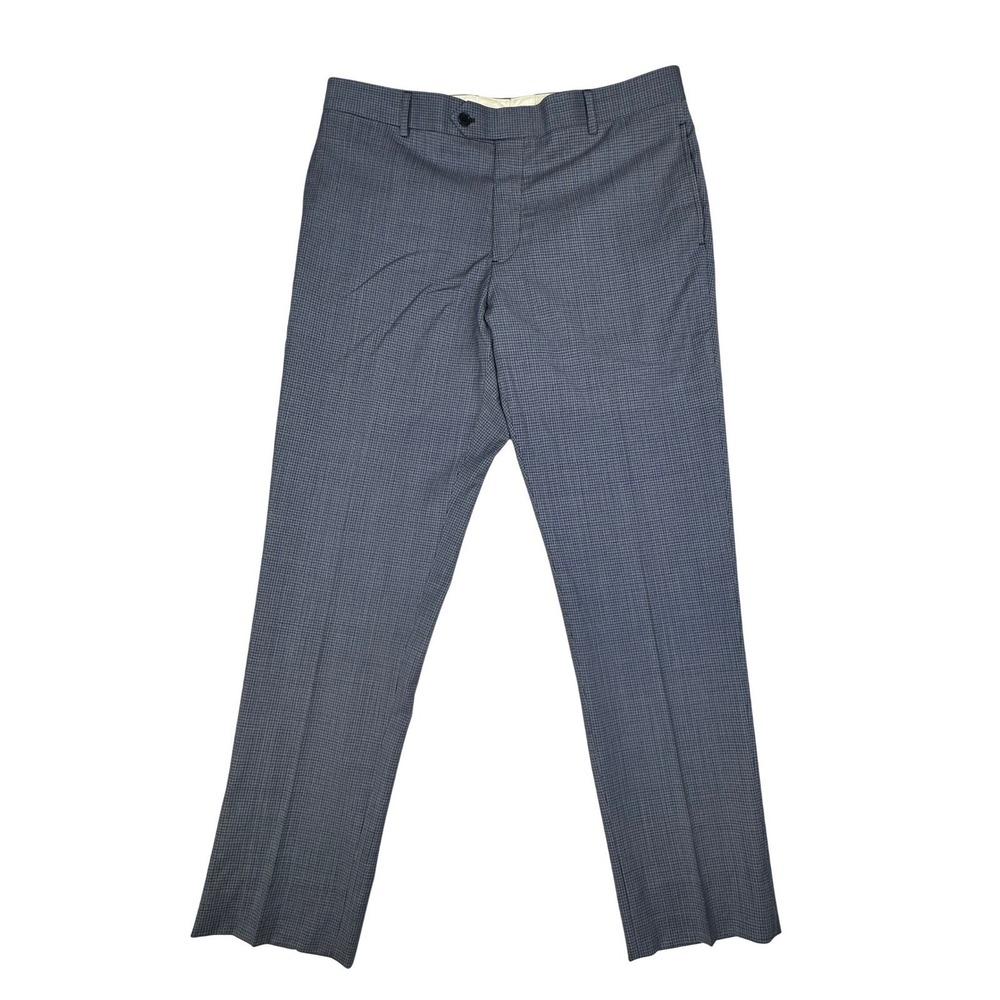 Brooks Brothers Classic Wool Dress Pants‎ Blue Check Tailored Men's size 35x32